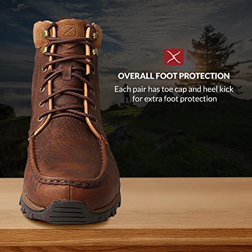 Twisted X Men’s 6” Hiking Boot - Work Hiker Boots Crafted With Full-Grain Leather Upper, Three-Quarter Length Composite Insole, Compression Eva Midsole, And Rubber Outsole, Dark Brown, 11(M) #TOP3