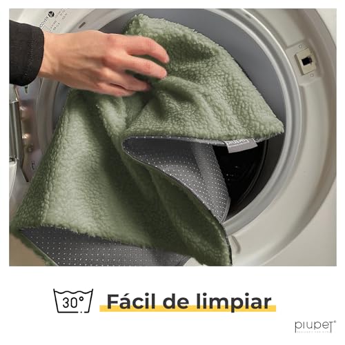 Miniatura 5 de Piupet Manta Térmica Perro I 90x60cm I Autocalentado I Sin Electricidad Y Baterías I Manta Perros I Cojín De Calor I Innovador E Ecológico I Manta Termica I Manta Mascota Manta Perro Verde
