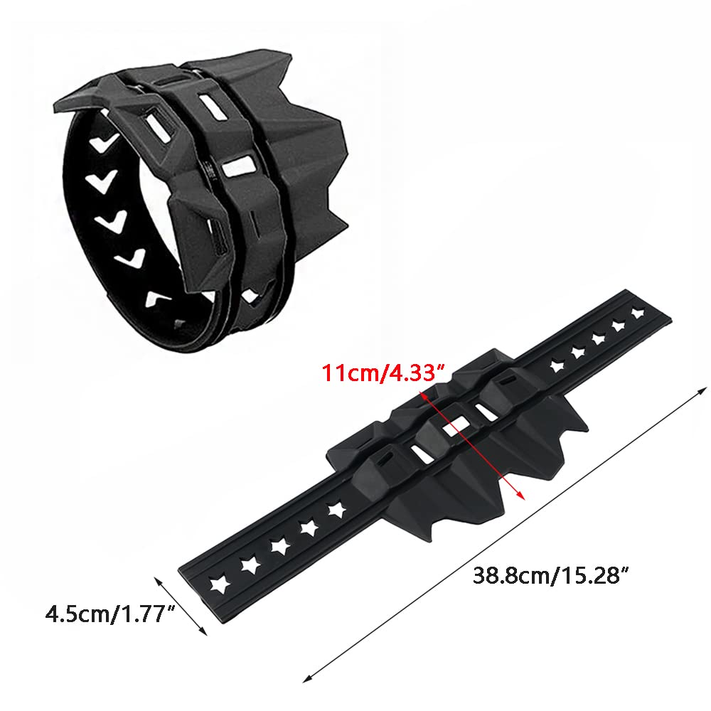 Baceyong Moto Dirt Pit Bike Silenziatore di Scarico Silenziatore Protezione Protezione Respinge Tubo di Scarico Anti-Scala Rague, Nero/Rosso