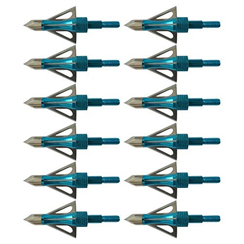 Zzuus 12Pcs Archery 3 Fixed Steel Blade 100 Grain Broadheads Hunting Arrow Tips For Compound Bow Crossbow #TOP14