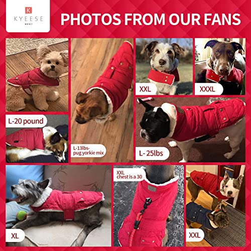 Kyeese Dog Jacket Small Dogs For Winter Windproof Fleece Lined Dog Vest Cold Weather Coats With Leash Hole #TOP6