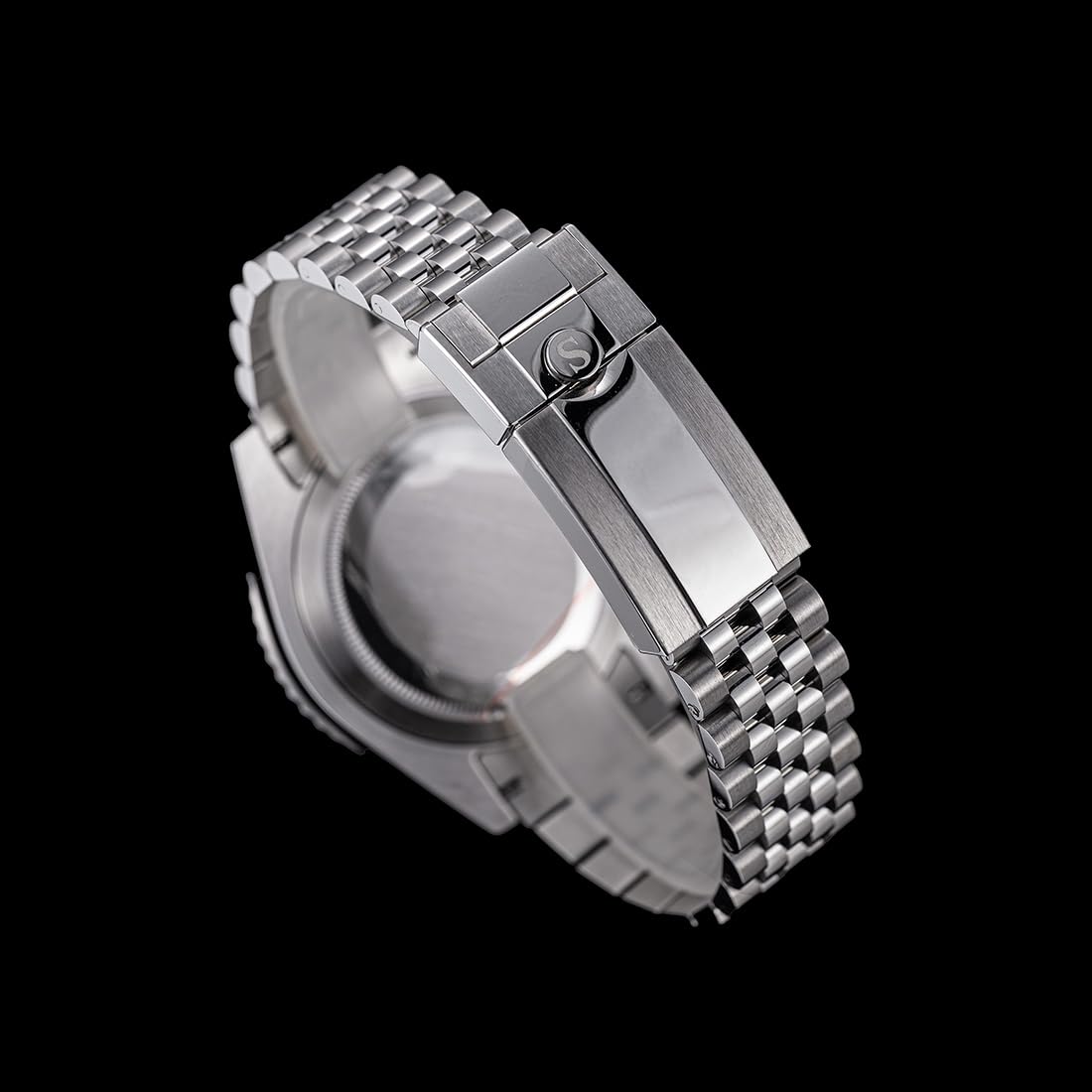 Sugess S420-2 GMT Automatico Acciaio Nero Blu Datario Zaffiro Orologio Uomo