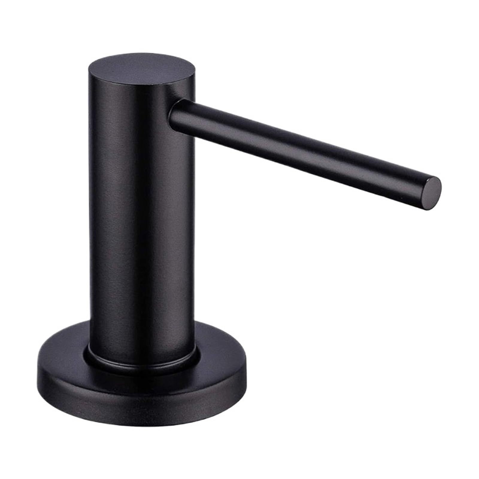 Sink Soap Dispenser Kitchen Sink Soap Dispenser Stainless Steel Refillable Pump 17oz Bottle Built-In Design(Matte black)