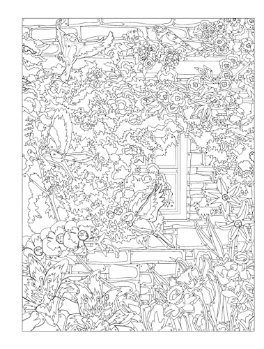 Creative Haven Glorious Gardens Color by Number Coloring Book