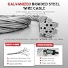 YATOINTO 4 Leg Bridle Wire Rope Slings 15T, 1/2x5' Large Lifting Cable Sling Rope, 6610lb Vertical Rated, Eye Hooks with Safety Latches, Heavy Duty Rigging Cable with Sling Hooks for Lifting & Towing