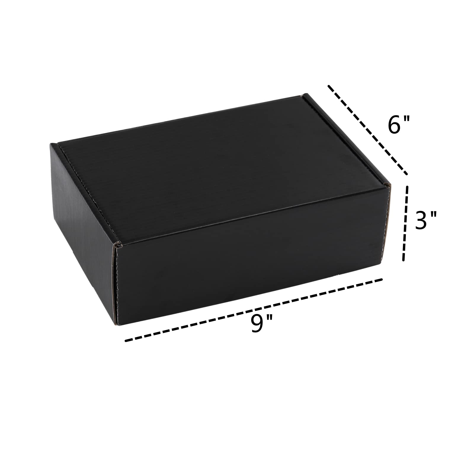 Black Cardboard Shipping Box 14 x 9.5 x 3.1 Inch Corrugated Packaging  Storage Boxes 10 Pack (Inside Size: 13.3x9.3x2.9)