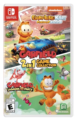Colección de juegos Garfield 2 en 1 para Nintendo Switch cartucho Garfield Kart y Lasagna Party