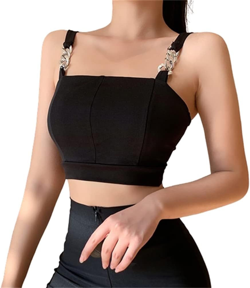 Gothic Crop Tank Tops for Women Y2k Camisole Goth