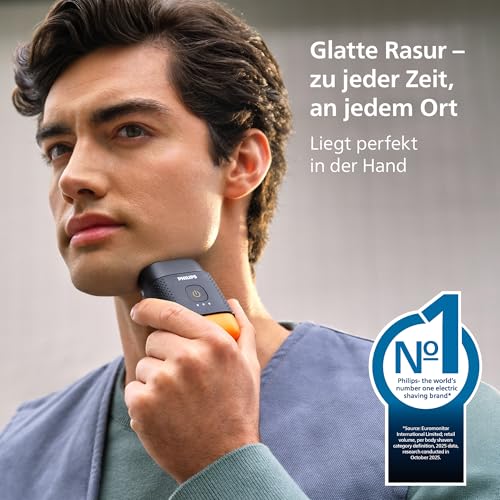 Philips Rasierer Series 500 - kompakter Elektrorasierer für Herren, 3D-Scherkopf, elektrischer Nass- und Trockenrasierer, Reiseetui… – Ansicht 2