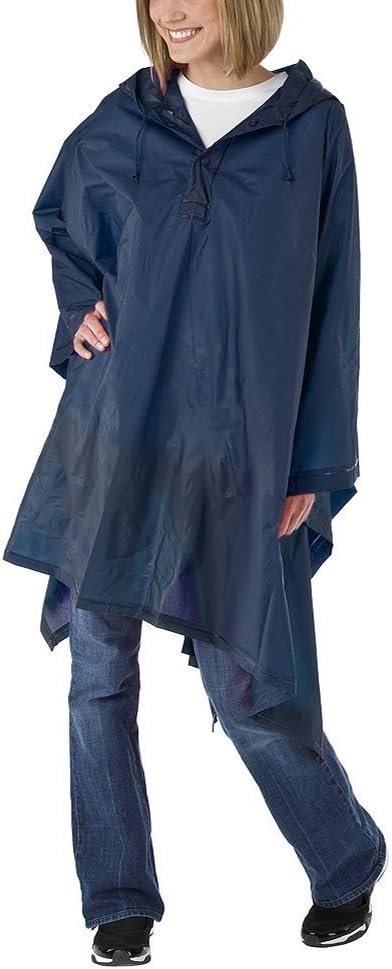 Navy Blue Adult Rain Poncho