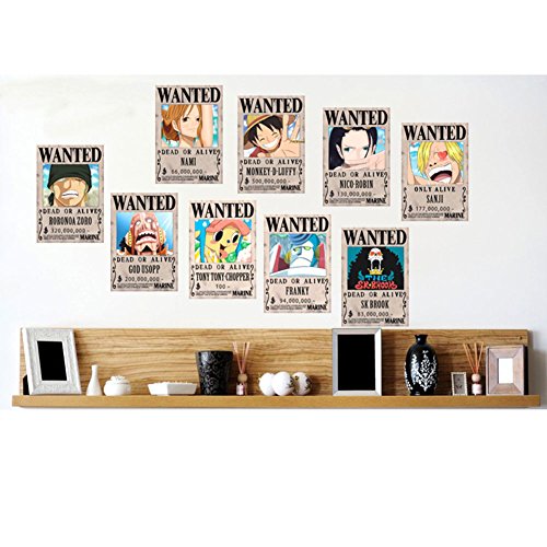 Juice-ma One Piece Wanted Luffy Classic Cartoon