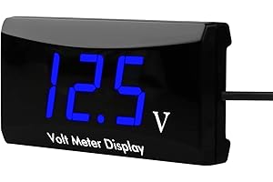 Marine DC 12V Digital Voltmeter LED Display Gauge for Boats
