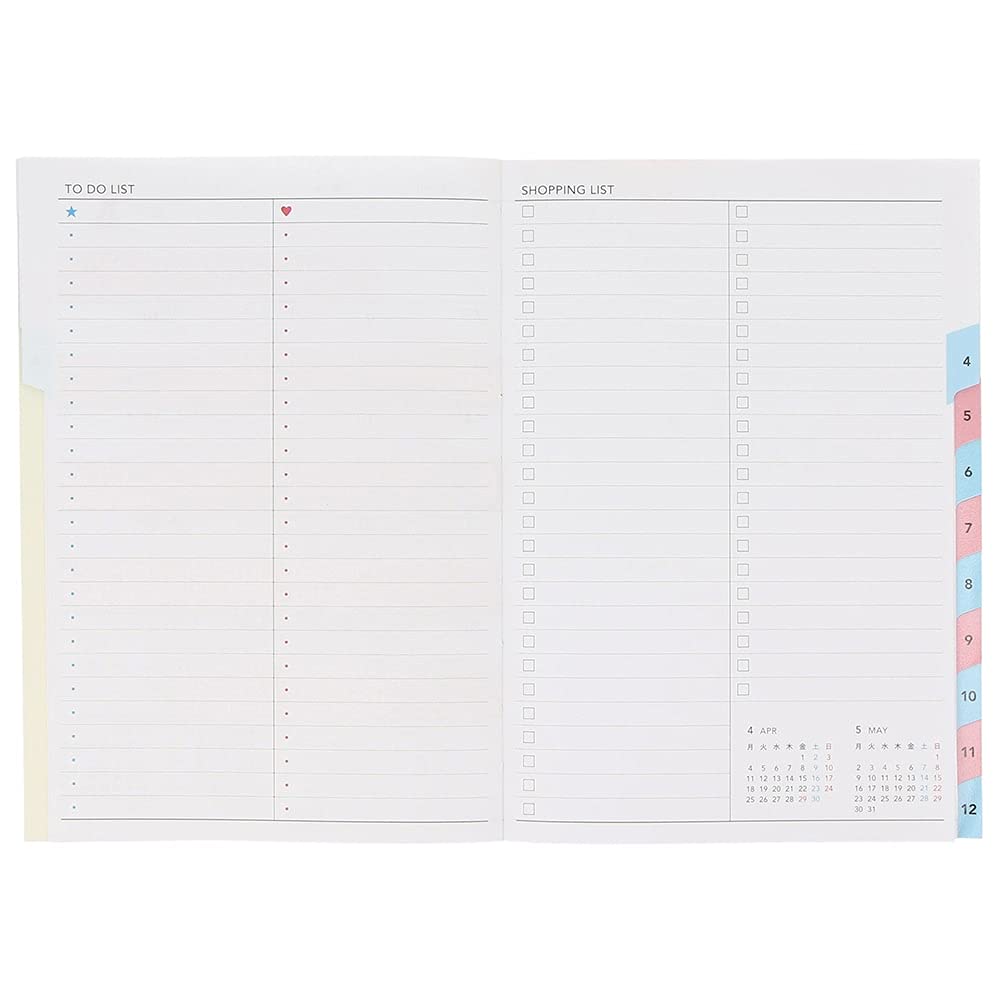 Amazon.co.jp: 手帳 2022 スケジュール帳 4月始まり 月間ブロック＋