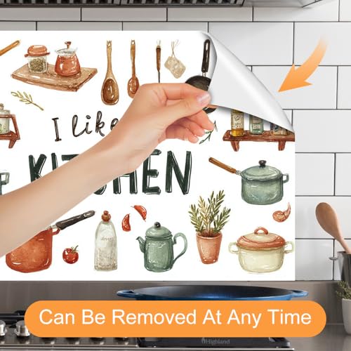 Image of I Like My Kitchen Backsplash Peel and Stick, 35.4x23.6 in