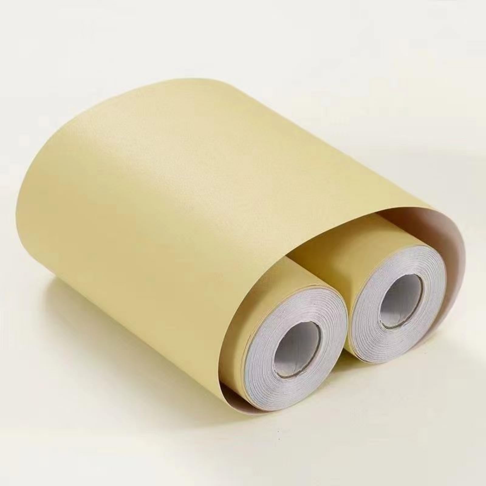 Visitryl Light Yellow Frosted Finish Light Yellow Self Adhesive Wallpaper Border Wall Tiles Decorative, Peel And Stick Wall Border Bathroom Stickers 15Cm X 1000Cm