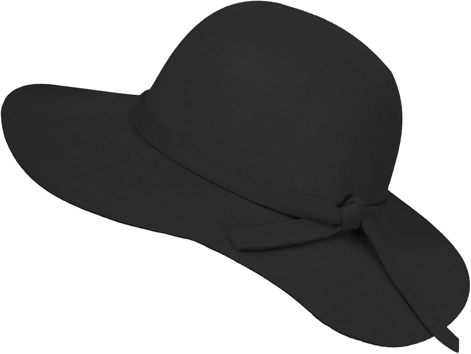 Vintage Fedora Floppy-Hat Kids Girl's Wide Brim Felt Bowler-Hat for 3-8 Years Old