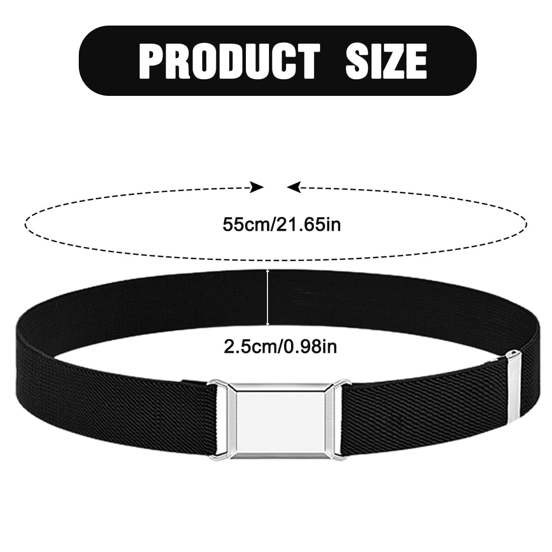 Cintura Regolabile Per Bambini E Ragazzi - Elastica Con Fibbia In Metallo | Vita 35-75 Cm - Foto 11