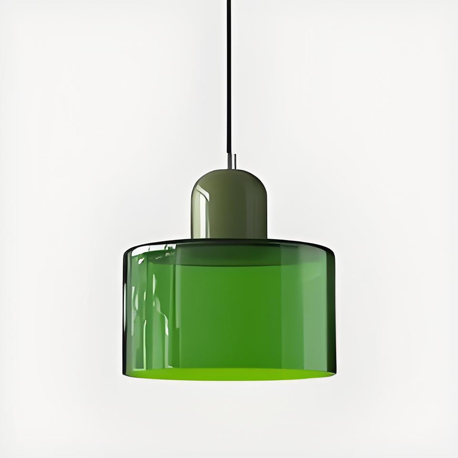 Pendelleuchte Glas Kleine Moderne Hängeleuchte Höhenverstellbar Für Schlafzimmer Kücheninsel Wohnzimmer Flur Esszimmer Deckenlampe (Grün)