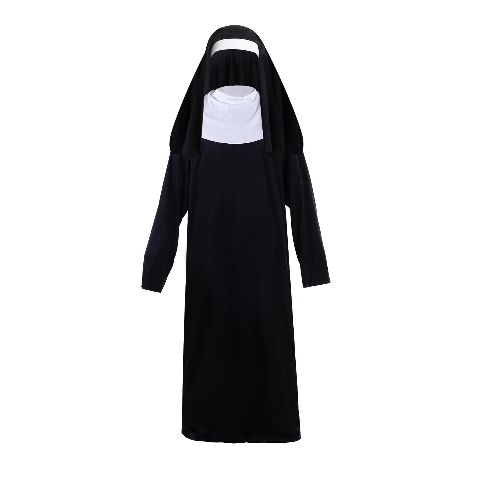 Halloween Nun Costume for Women Nun Habit Cosplay Party Outfit Large