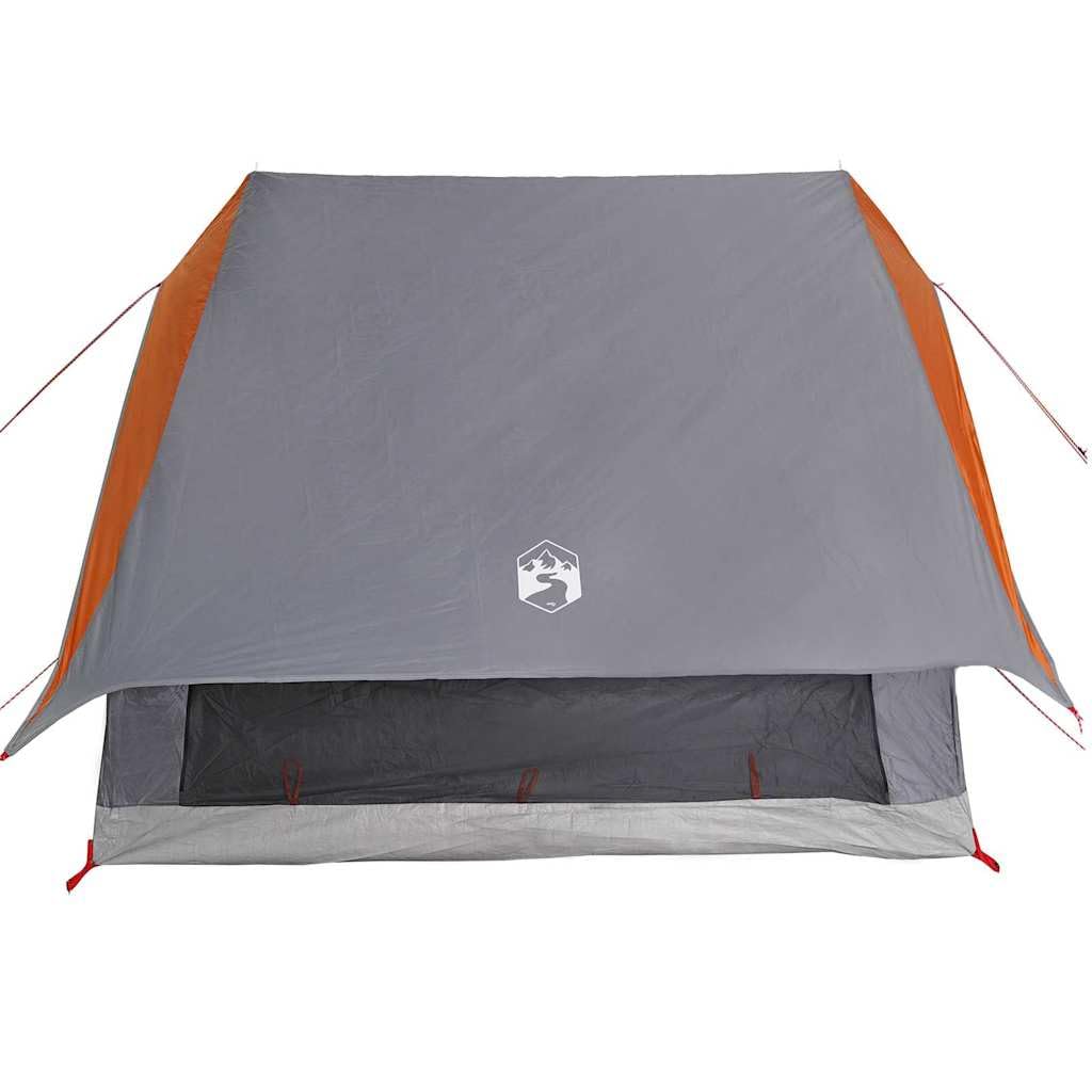 Tente familiale avec toit en toile vert et blanc, tente jetable en fibre de verre en polyester imperméable pour camping, famille, sac de transport inclus