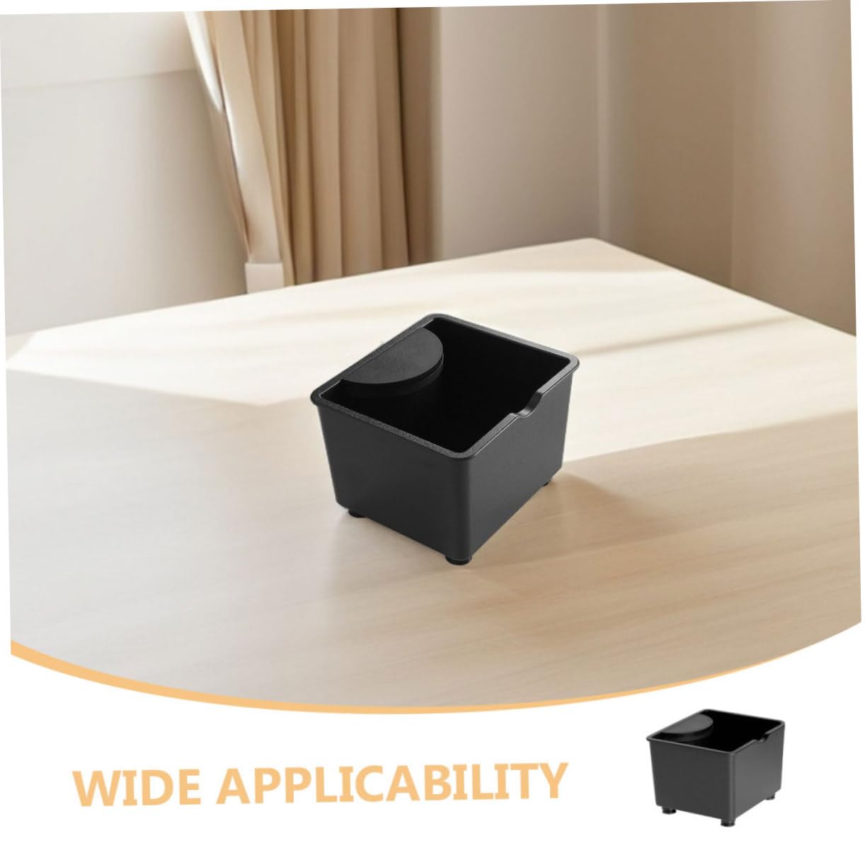 Mini Coffee Knock Bucket Compact Espresso Grounds Holder for Home Use Prevents Clogs Design for Coffee Lovers Black Color