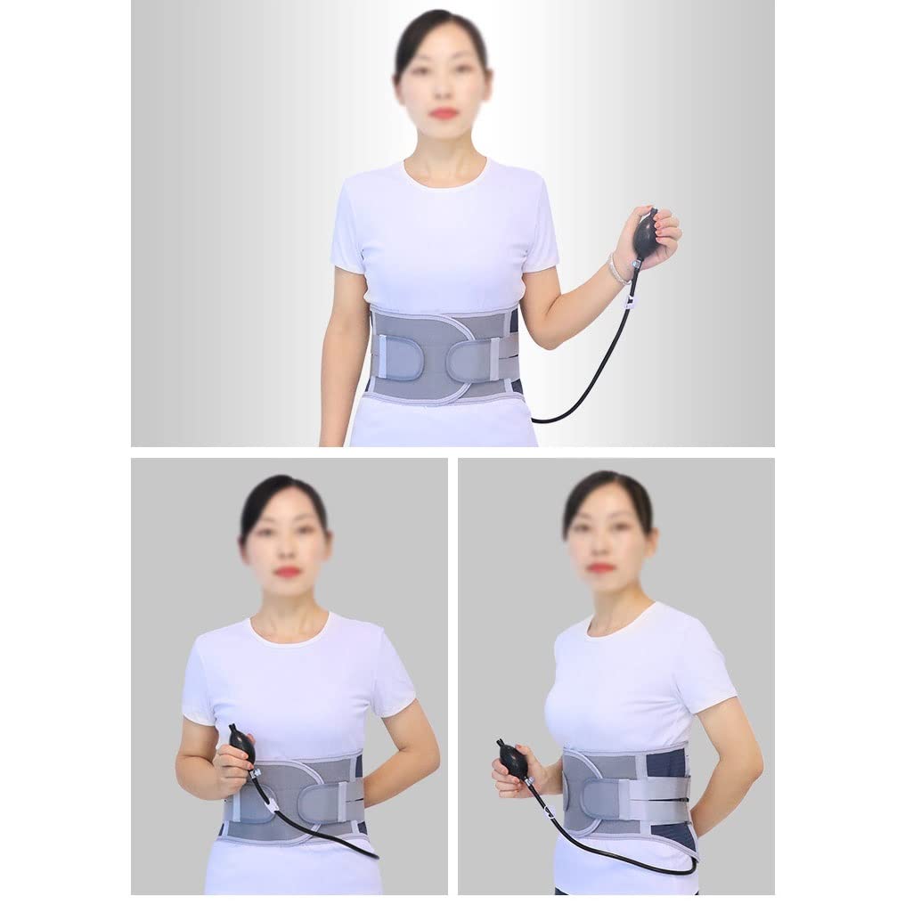 Cinturón de soporte lumbar para aliviar el dolor en la parte inferior de la espalda para mujeres y hombres Correas de cintura ajustables para ciática Estenosis espinal Escoliosis o Corrector de hernia