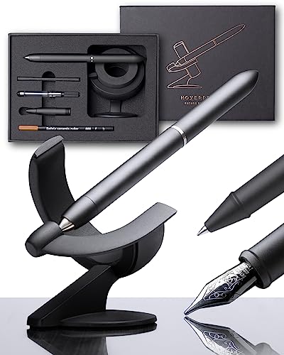 novium Hoverpen Future - Luxury Fountain Pen & Rollerball Pen All-In Gift Box, Schmidt Nib , Converter, Extra Refill, Ae - Detailed View