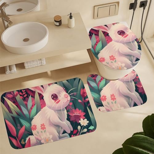 Cortina de ducha con alfombrilla antideslizante de baño de gran absorción y seguridad 7