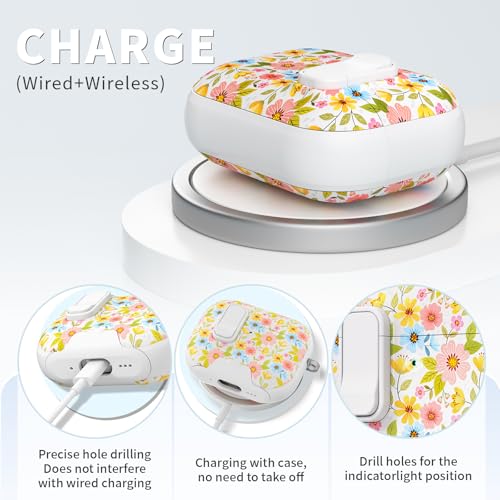 Image of for AirPods Pro 3 Case with Lock & Phone Stand,Cute Floral Pattern Style