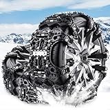 タイヤチェーン 非金属 2025 【正規品 8本入り】 非金属 車用タイヤチェーン ジャッキアップ不要 165mm-285mm/R12-19対応 装着簡単 冬の必需品 日本語説明書