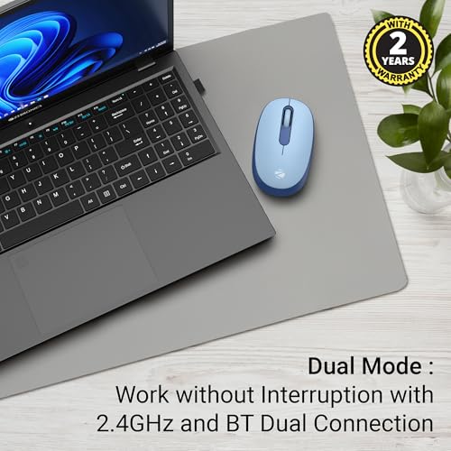 ZEBRONICS Groot Wireless Mouse, Dual Mode (2.4GHz + BT), Upto 1600 DPI, Silent Operation, 3 Buttons, Comfortable & Ergonomic, for Mac | Laptop |... - Image 2