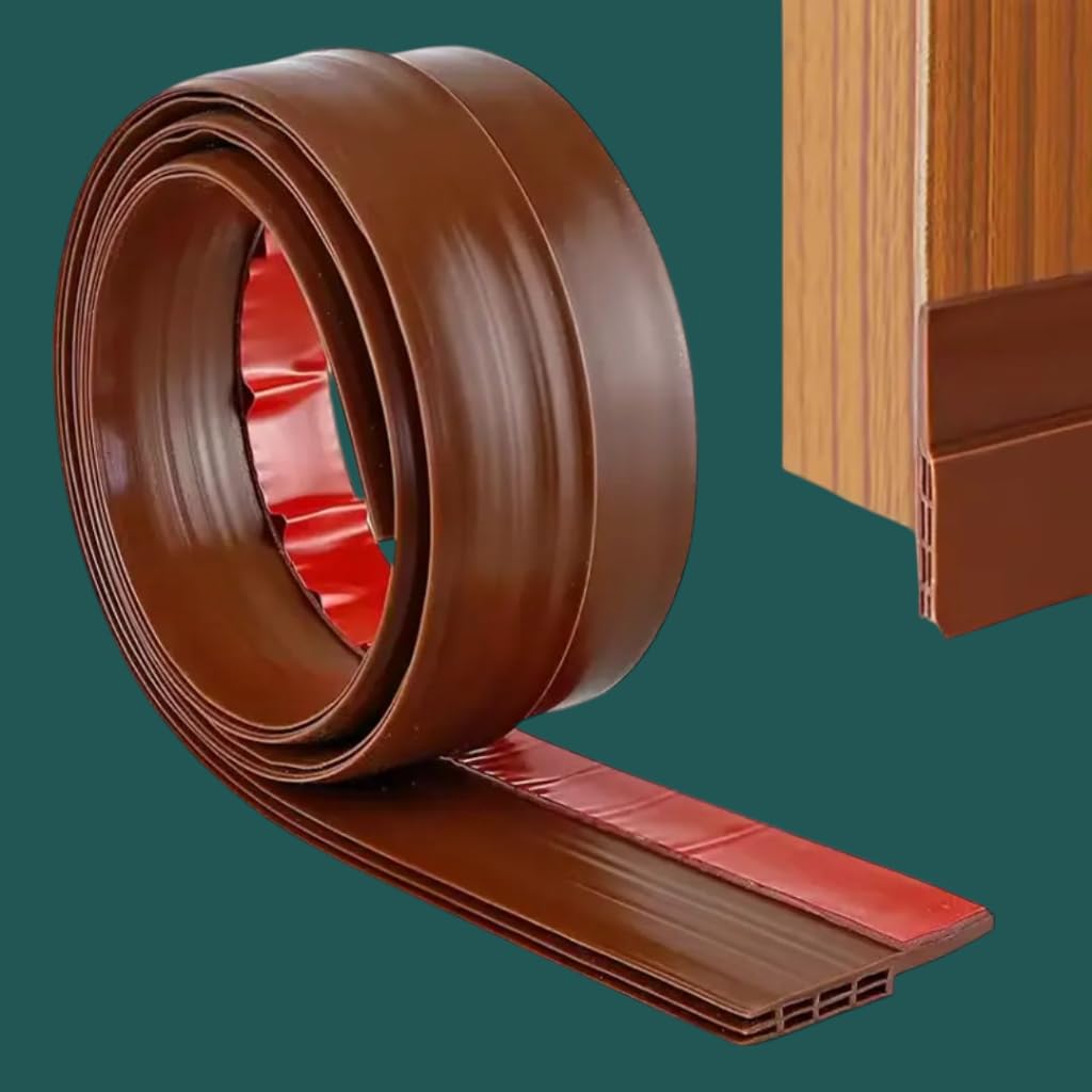 Door Seal Strip Soundproof Draft Stopper Noise Dust and Bug Blocker | Weatherproof Adhesive Door Guard Seal Strip for Cold Air Protection-image-26