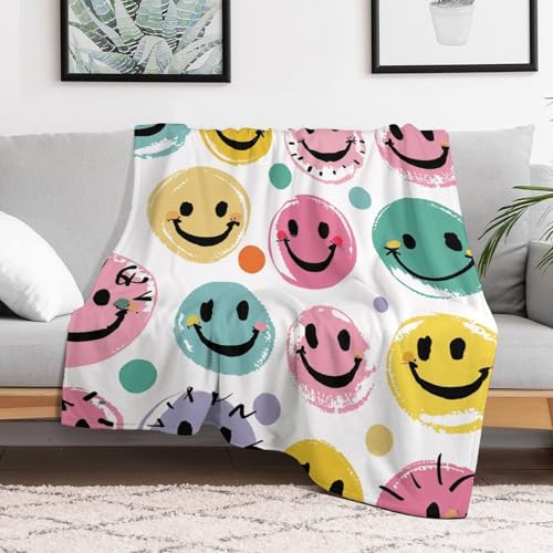 Couverture polaire en flanelle douce et confortable pour canapé, sofa, lit, style ferme, confortable, décoration et heure du coucher – 76,2 x 101,6 cm,...
