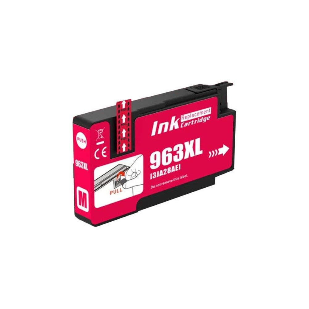 Ink Cartridge Compatible with 963XL 963 OfficeJet Pro 9010 9012 9013 9014 9015 9016 9018 9019 Printer(1Magenta)