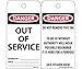 NMC National Marker Corp. RPT146ST Danger Out of Service Tag