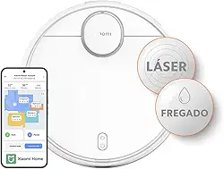 XIAOMI Robot Vacuum S12 - Robot aspirador e limpa-chão com sistema inteligente de navegação a laser (LDS), sucção de 4000 Pa, caminhos de limpeza em ziguezague, branco