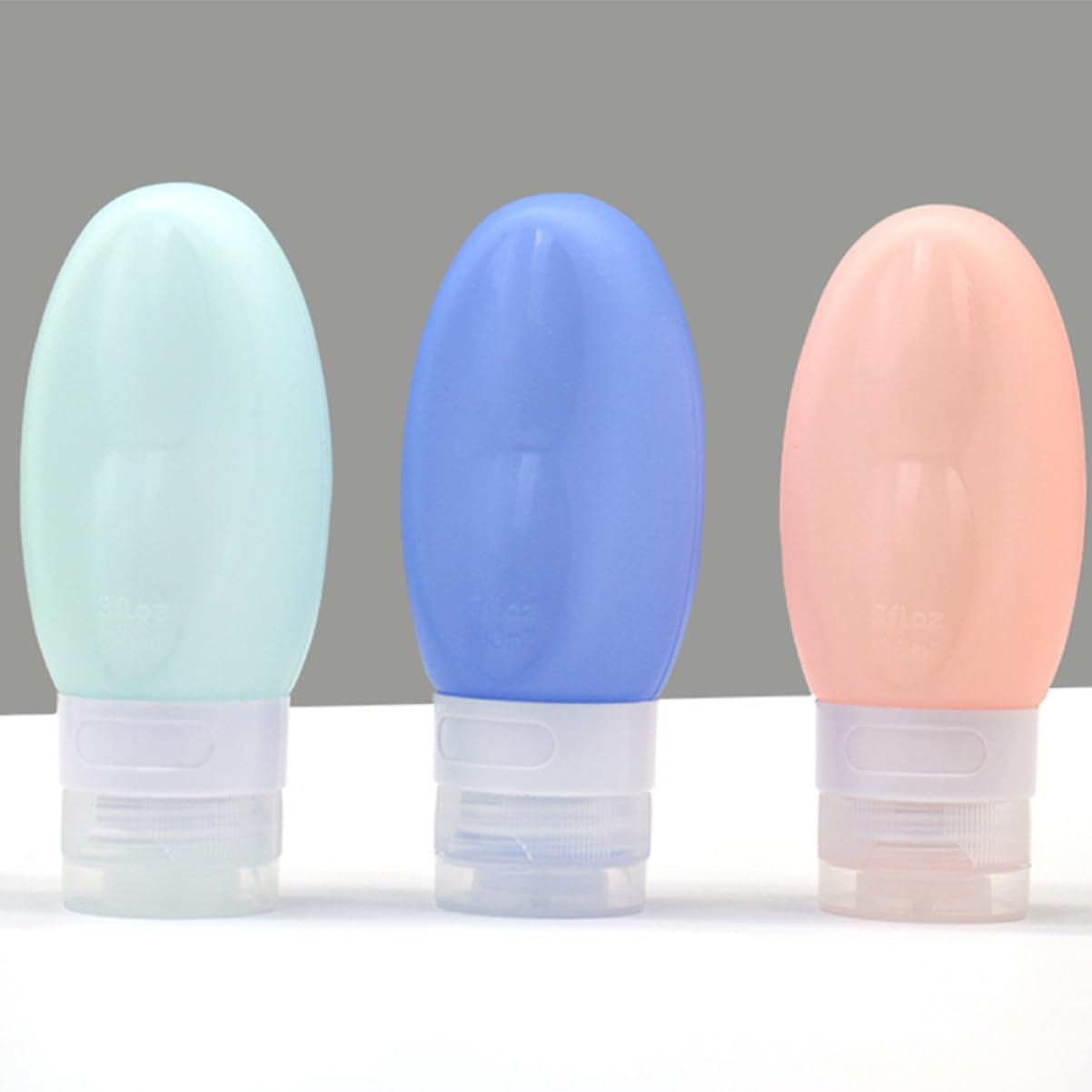 PACKOVE 3 Set Set Di Bottiglie Articoli Da Toeletta Riempibile Portatile Bottiglia Per La Distribuzione Del Viaggio Bottiglia Di Lozione Di Erogazione Gel Di Silice 4 Pezzi*3