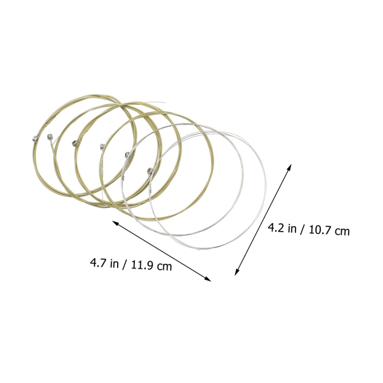 Yardwe 6pcs Acoustic Guitar Strings Replacement Folk Guitar Strings for Musicians Durable and Responsive for Easy Installation and Performance