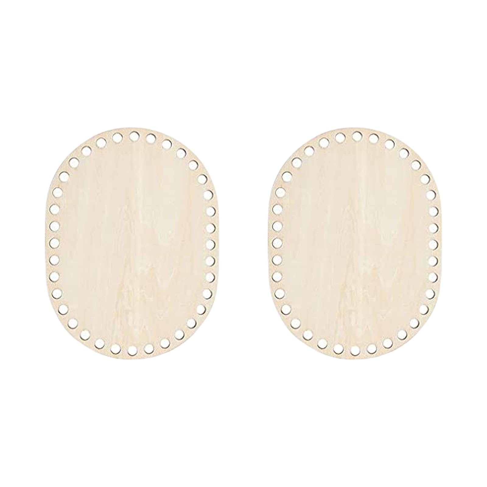 Kalttoy 2Pcs Wood Basket Base Basket Weaving Supplies for Crochet Making Home Decoration Crochet Wood Base Bottom Beginner Tool