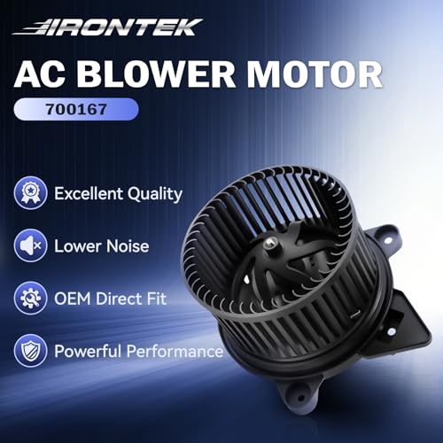 Image of IRONTEK Blower Motor Fan 700167 Compatible for Chrysler 2007-2009 Aspen,for Dodge 2004-2009 Durango