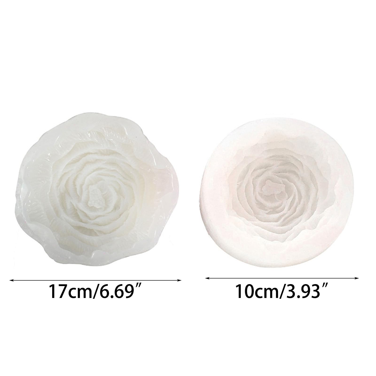 Stampo per candela a forma di peonia 3D, in silicone, per sapone fatto a mano, barrette di lozione, bombe da bagno, cera per aromaterapia, candele