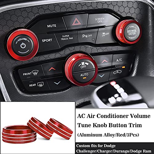 Red Climate Control Knob Covers