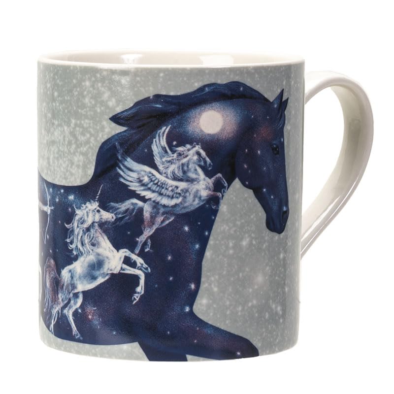 Taza de cerámica con diseño celestial de Pegaso 13 oz miniatura 4