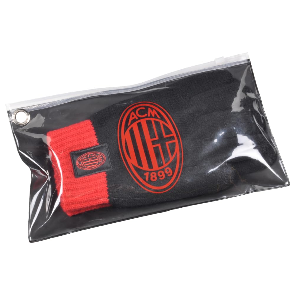 AC Milan Gant uni avec patch en tissu, écran tactile, 95% PC 5% EA MILANI 143486, Noir, taille unique