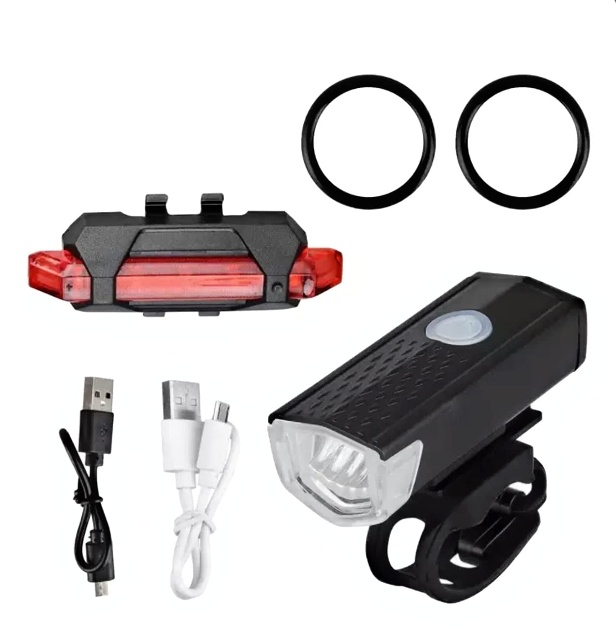 Ipx6,Bike Headlight Front&Rear Bike Light Set, Bright LEDs Lights-4 Light Modes,Durable Waterproof,Easy Clip, 5 LED Extremely Bright for far View,fits All Bicycles,Long Battery Life-Rechargeable USB