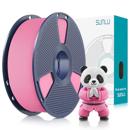 Image of SUNLU PLA Matte 3D Printer Filament 1.75mm, PLA Filament 1kg Spool (2.2lbs), Dimensional Accuracy + /- 0.02mm, Matte Pink PLA