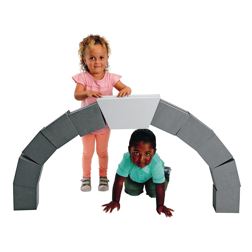 Excellerations Archway Engineering Block Set, Keystone, Realistic Foam Jumbo Construction Blocks, Preschool, Educational Toy, STEM, Ages 4 and Up