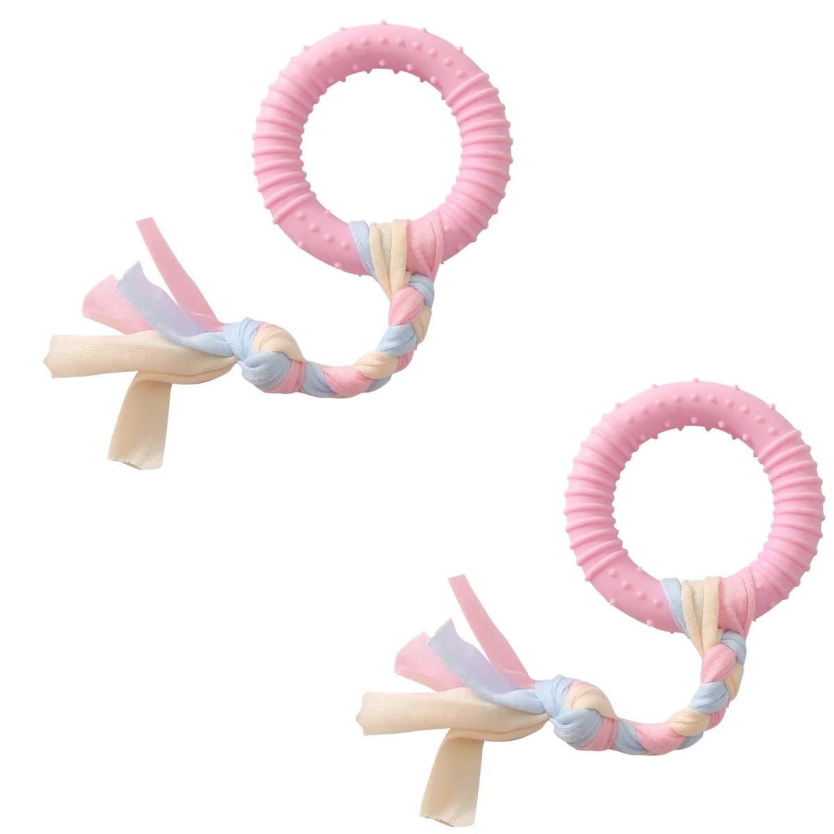 Juguetes para Perros. Juguetes for Perros pequeños, mordedores de TPR con Nudos, Resistentes a Las mordeduras, Suministros for Limpieza molares, 2 Unidades