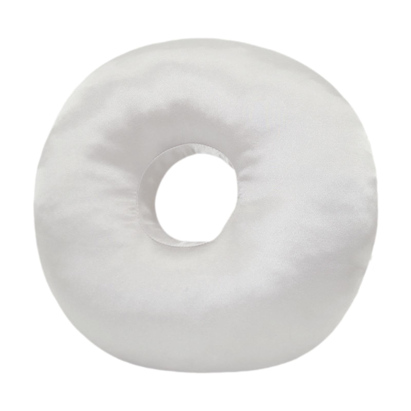 LuoAXINN Piercing Pillow Ear Piercing Pillow Donut Shaped Washable Protector Invisible Zipper Ergonomic(White)