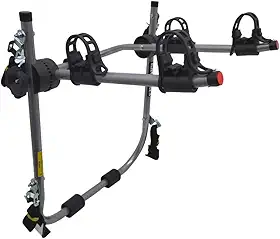 Suporte para bike Transbike 2 bicicletas POP Prata tira Preta Sedan Hatch